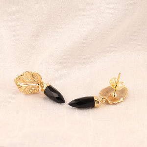 Boucles d'oreilles en laiton plaqué or, bijoux sans vernis, en forme de crayon, naturelle, bijoux de styliste, 1 pièce - Product Image 5