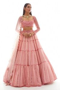 Stylish Beautiful Stylish lehenga <b>top</b> Dress with beautiful applique work for Party/ Wedding =2020 - Product Image 2