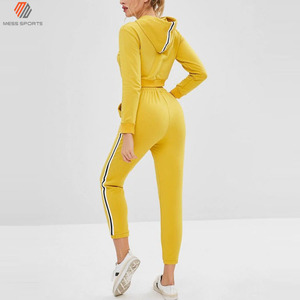 Chándal con logotipo personalizado para mujer, Tops cortos, conjunto de 2 piezas, chándal para correr - Product Image 6