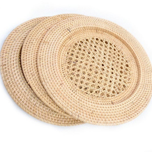 TienPhong-Mantel Individual de mimbre tejido, mantel redondo de ratán ovalado, resistente al calor, hecho en Vietnam - Product Image 1