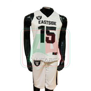 Conjunto de uniforme de baloncesto de talla grande transpirable de alta calidad para hombre, superventas de 2025, Color blanco, ropa de baloncesto en V, sublimación - Product Image 1