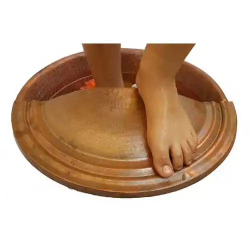 Cuenco de Cobre Indio para Spa, Bol de cobre martillado para el tratamiento cosmético de pies y uñas, cuencos de cobre para salón de SPA