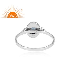 Bijoux indiens en pierre précieuse pour femmes, bague ovale en argent sterling 925, Design Antique, vente en gros, topaze, gemmes, offre spéciale - Product Image 3