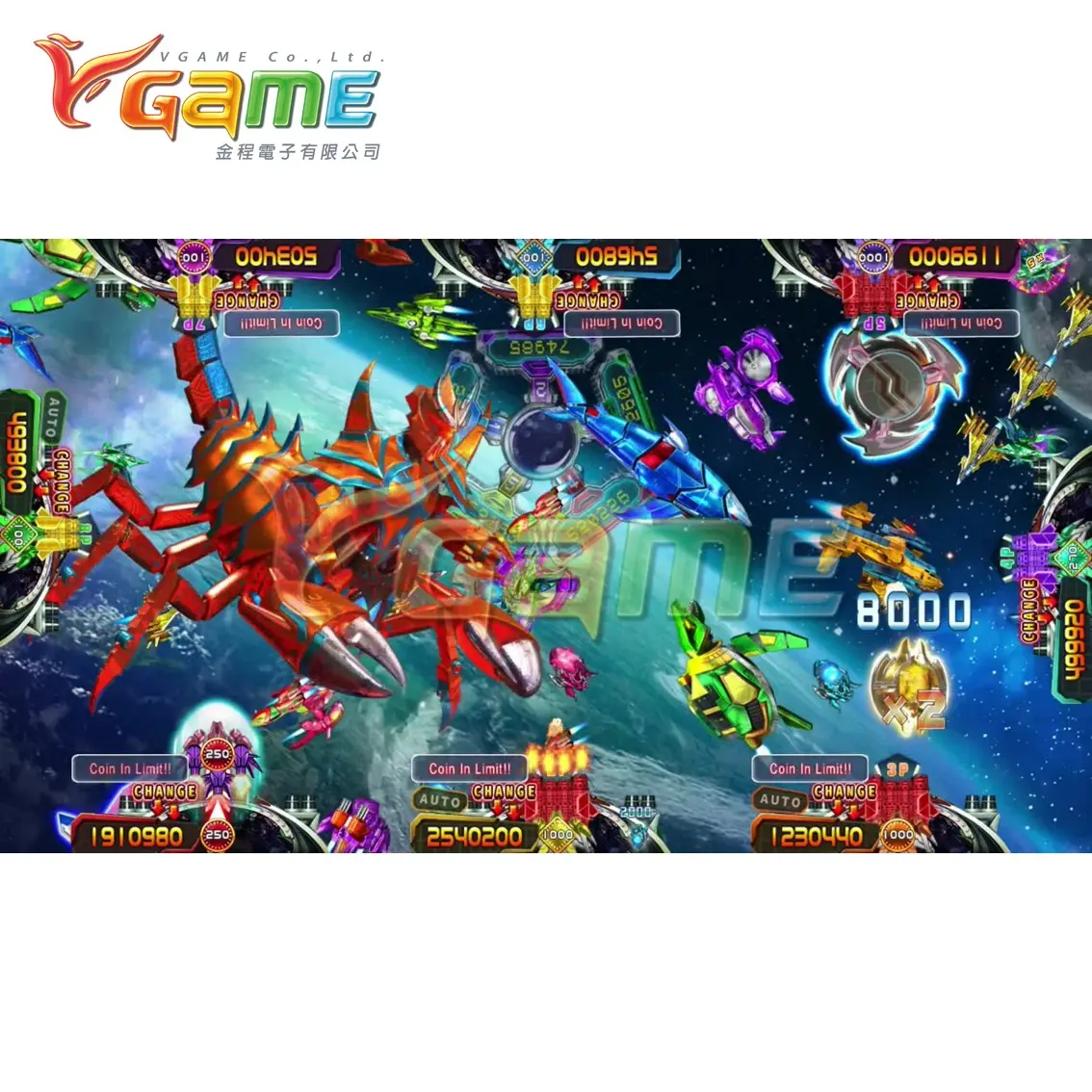 Fish Arcade Game VGAME Fish Arcade Game Board Space War USA