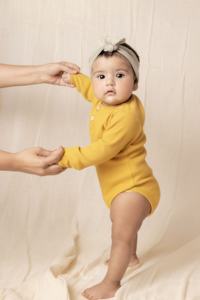 100% côtes en coton biologique bébé fille topknots - Product Image 2