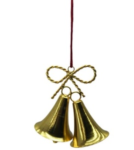 Décoration de boule de noël en métal nickel, DESIGN classique, clochette suspendue, offre spéciale - Product Image 2
