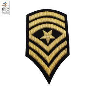 Haute Qualité Écologique À La Main OEM Corporate Dress Personnalisé Chevron Textile À La Mode Bullion Wire Rank Épaule Patchs - Product Image 2