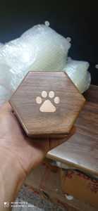 WOOD <b>PET</b> PAW ENGRAVED URN PRINT/ Wood <b>Pet</b> Urn by BRASSWORLD INDIA - Product Image 5