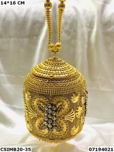 Pochette de soirée en métal fait à la main pour femmes pour mariages et affaires nuptiales - Product Image 4