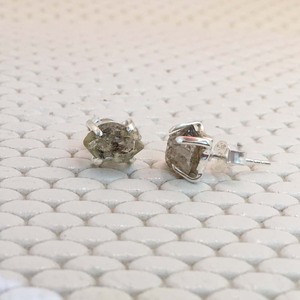 Wholesale Online 925 Sterling Silver Herkimer Rough Gemstone Stud Earrings Trendy Wedding Party Trendy Design for Engagement - Product Image 2