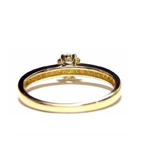 Bijoux haut de gamme or 18 carats or jaune massif 100% diamant naturel bijoux fins bague de fiançailles ronde pour mariage - Product Image 3