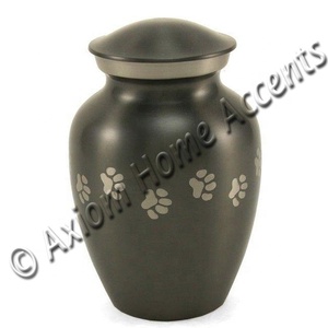 Urna de cremación de mascotas de latón fundido sólido, urna de Metal simple para cenizas de mascotas, acentos para el hogar Axiom - Product Image 5