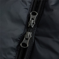 Veste d'hiver noire à capuche matelassée OEM ODM pour homme, 90% duvet de canard, imperméable, respirante, coque blanche personnalisée, grande taille, fermeture éclair, décontractée