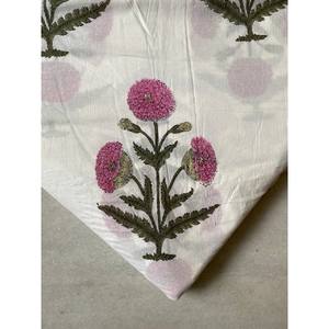 Tissu indien imprimé à la main 100% pur coton par la cour doux pour robes chemises sacs couvre rideaux - Product Image 5