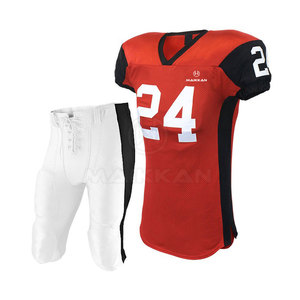 ชุดฟุตบอลโพลีเอสเตอร์อเมริกันแบบกำหนดเองพร้อมคุณสมบัติขนาดใหญ่พิเศษระบายอากาศได้ดี100% - Product Image 4