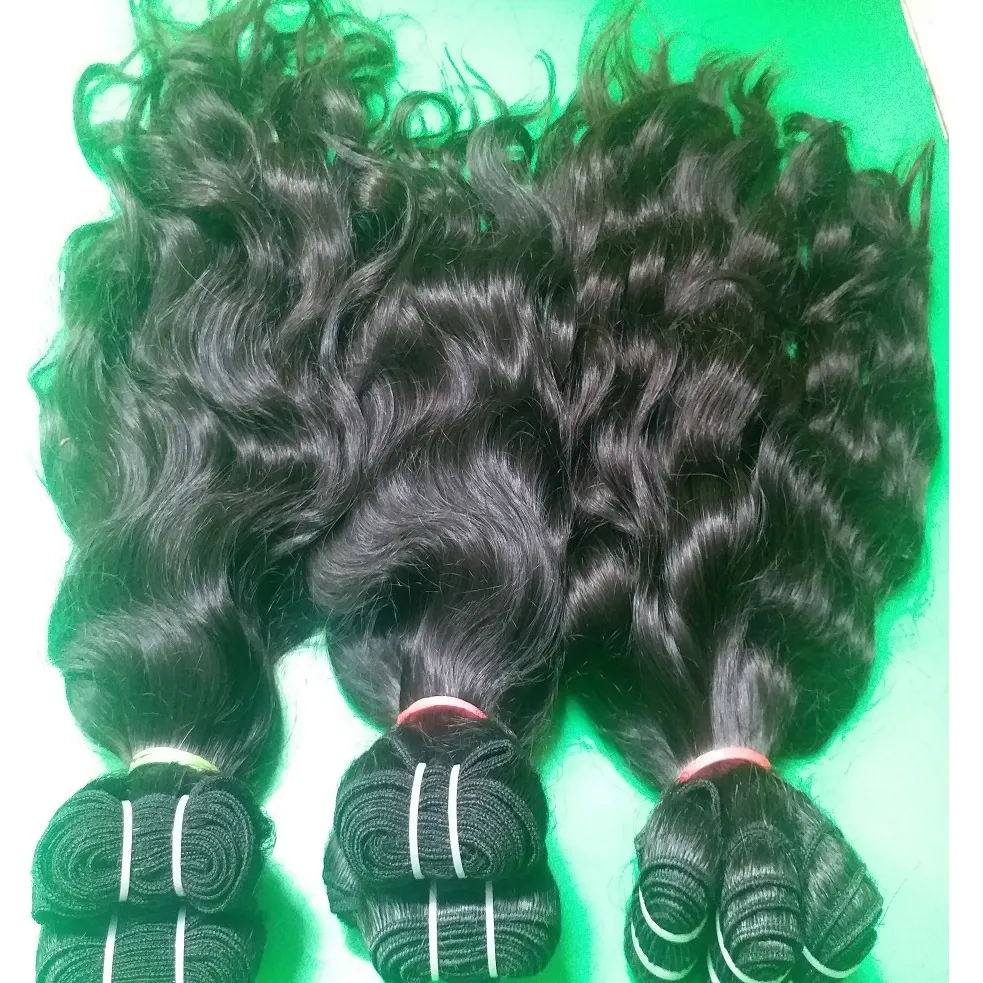 100% Premium quality best hair extensions Unprocessed Virgin Natural Straight Wavy Hair Vendors brand in India
