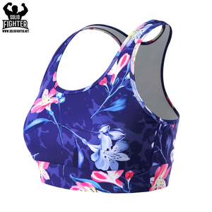 Soutien-gorge de sport pour femme, haute qualité, personnalisé, respirant, coupe-vent, en Spandex/Nylon, haute élasticité, imprimé par transfert thermique, pour la gym et le yoga - Product Image 2