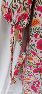 Tendance Floral Imprimé Indien Coton Main Bloc Imprimer Été Plage Couverture Caftan pour Femmes Long Kimono Floral Tunique Robe Ethnique - Product Image 6