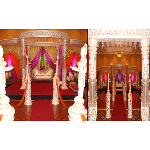 Inspirational Luxury Mandap for Hindu <b>Wedding</b> Colorful Theme Indian <b>Wedding</b> Mandap Hot Sale <b>Wedding</b> Event Crystal Jali Mandap UK - Product Image 1