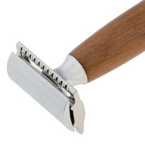 Afeitadora de madera marrón de alta calidad, punta de seguridad, profesional, doble filo, 2022 - Product Image 5