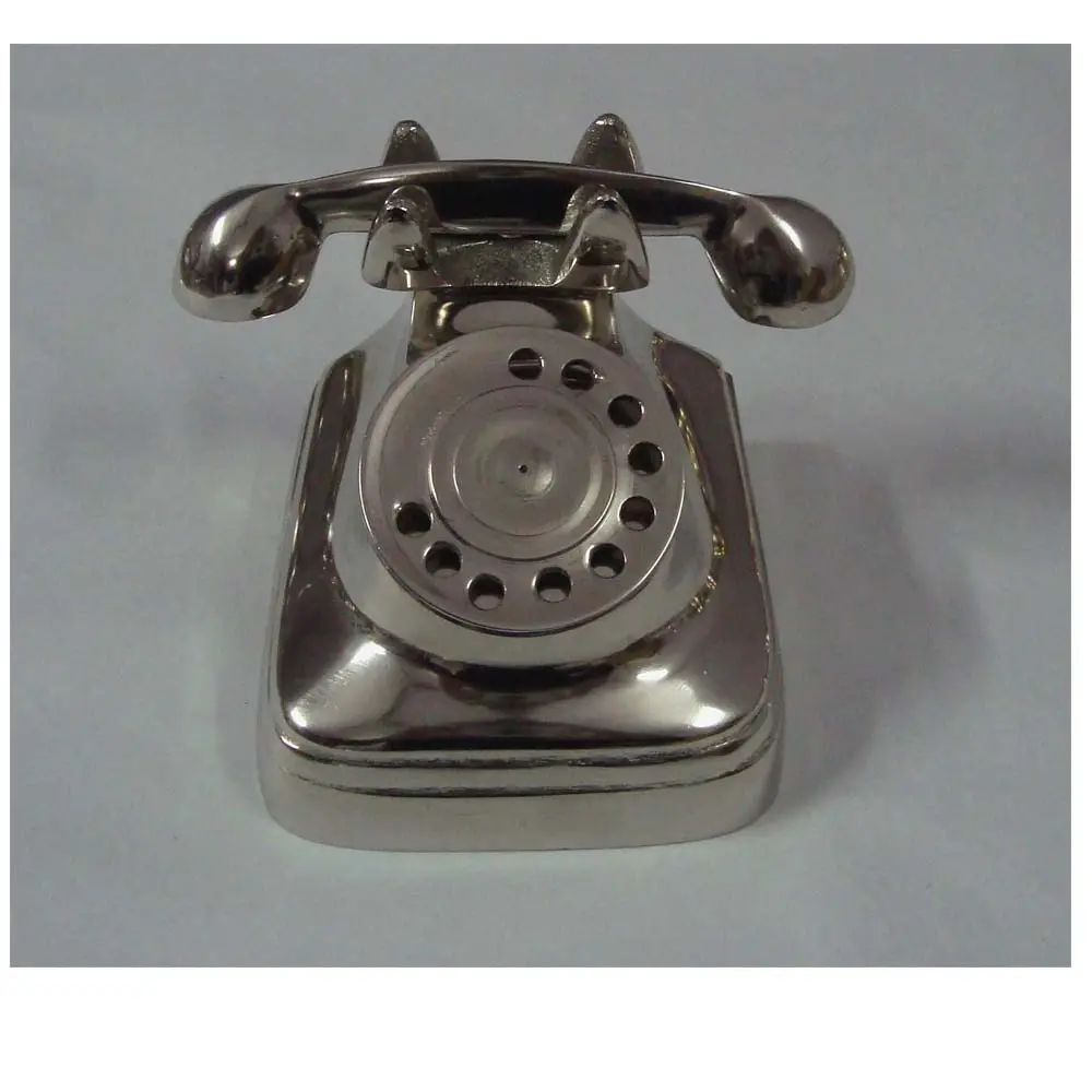 Telefone decorativo luxuoso de prata para decoração, feito à mão, novos produtos de tendência