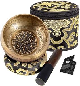 Tibetano hecho a mano cuenco mazo cojín sonido de Cuencos resonancia curación meditación vibrante canto - Product Image 2
