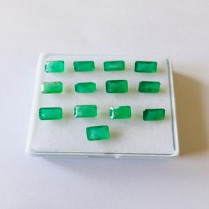 Gema Verde Natural de Corte Esmeralda de Grado AAA, Certificada por IGI, Accesorios de Joyería Sueltos, 14.50 CTS, 7.0X5.0 MM - Product Image 3