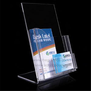 Présentoir en acrylique transparent de comptoir de bon fournisseur pour les brochures de prospectus de magazines - Product Image 5