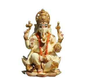 งานหัตถกรรมเนอร์มาลารูปปั้นหินอ่อนกันฝุ่นพระพิฆเนศทำด้วยมือรูปปั้นพระพิฆเนศอินเดียพระพิฆเนศพิฆเนศตกแต่งบ้าน - Product Image 1