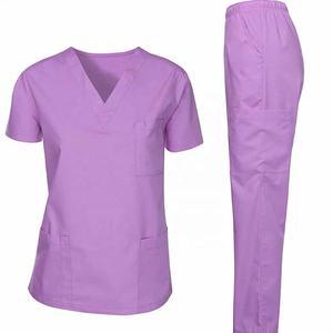 Venta al por mayor de uniformes médicos de moda uniformes de enfermera de belleza en Spandex tejido elástico para salones - Product Image 1