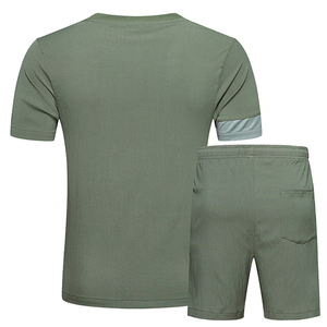 Conjunto de pantalones cortos informales para hombre, camiseta de manga corta, chándal sólido, ropa de verano, 2 piezas - Product Image 6