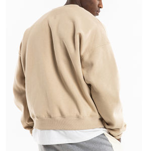 Jersey de algodón 100% para hombre y mujer, Jersey de algodón 330gsm, OEM, personalizado, de algodón, informal, de cuello redondo, Sudadera con cuello redondo - Product Image 6