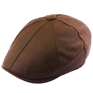 Casquette en cuir PU de haute qualité, nouveau style, tendance, de marque, hip hop, chapeau plat, casquettes en cuir - Product Image 4