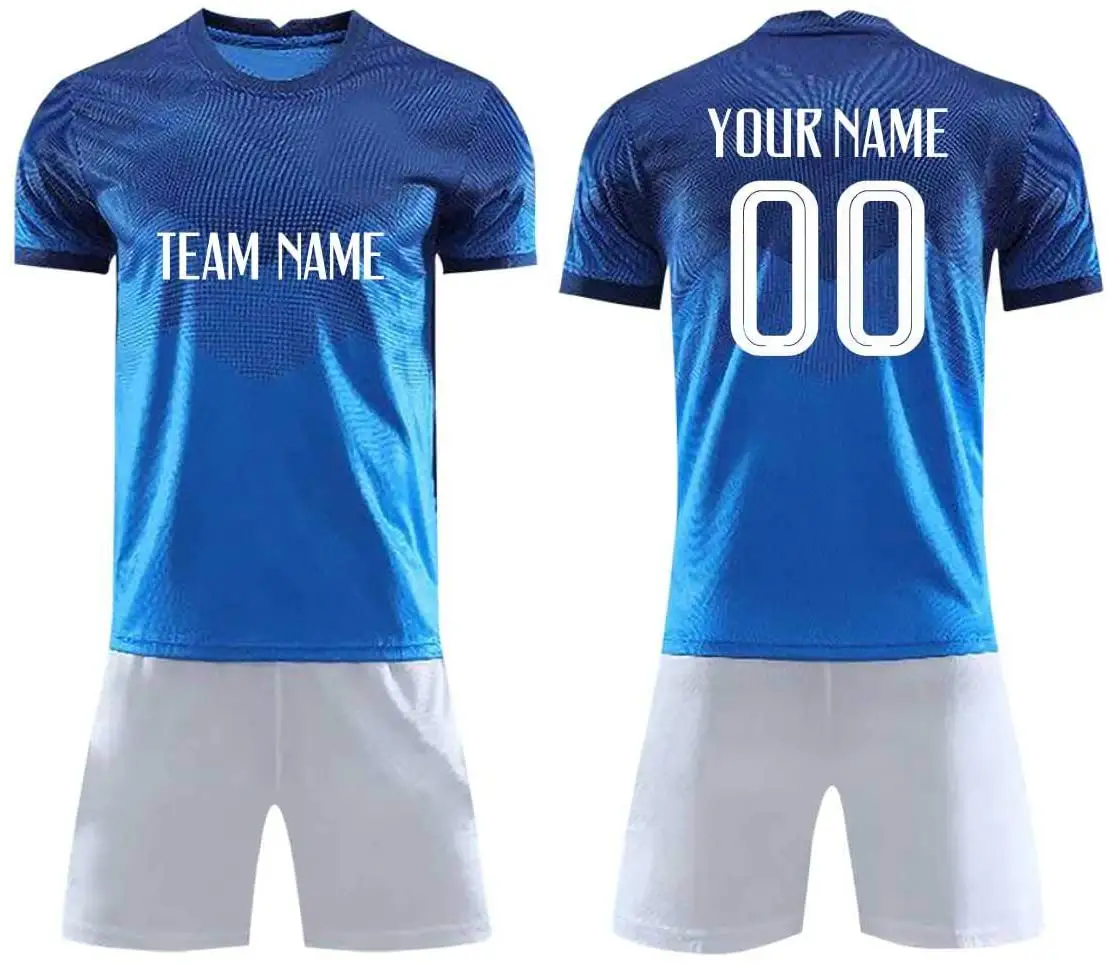 Kit de Football/football imprimé, vente en gros, maillot de Football pas cher, noir, blanc, rayures