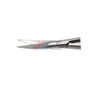 Castroviejo-Micro tijera de mango redondo con carburo de tungsteno, recto, curvado, 18 cm / 7 pulgadas/acero inoxidable - Product Image 2