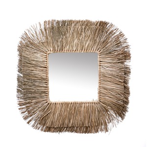 Square Woven Seagrass <b>Mirror</b> Seagrass <b>Wall</b> <b>Mirror</b> Seagrass Square <b>Mirror</b> Frame Rustic and Aesthetic Decoration For Home - Product Image 1