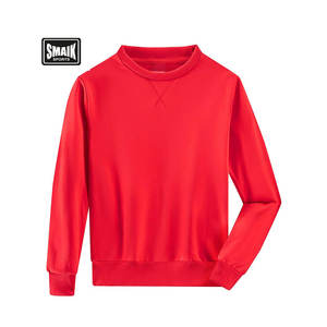 Sweat-shirt à col ras du cou unisexe taille XS 100% coton hiver capuche tricotée broderie coton uni surdimensionné motif teint - Product Image 5