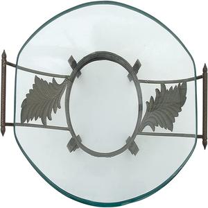 Cuenco de cristal con soporte, diseño elegante y a la moda, Color marrón, usado como decoración de mesa para fiesta de boda en casa - Product Image 1