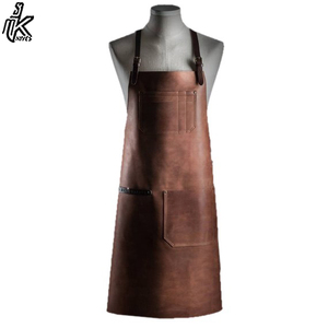 Tablier de soudage en cuir noir, robuste et résistant à la chaleur et au flamme avec 6 poches, 42 Extra-Large et à dos croisé - Product Image 6