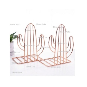 Set Of 2 Rose <b>Gold</b> Color Bookends With Greatest Quality Metal Bookends For Heavy <b>Books</b> Desk Holder Usage - Product Image 2