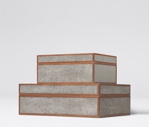 Boîte à bijoux décorative en Faux cuir en bois, ensemble de boîtes à bijoux en Faux cuir par Lametierartz - Product Image 3