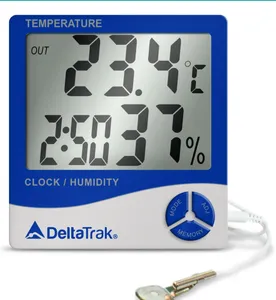 جهاز قياس درجة الحرارة DELTATRAK, جهاز قياس درجة الحرارة DELTATRAK جهاز عرض جامبو مثبت على الحائط جهاز قياس الرطوبة والحرارة موديل 13309
