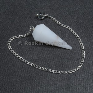 best price White Quartz 6 Faceted Pendulums - Product Image 1