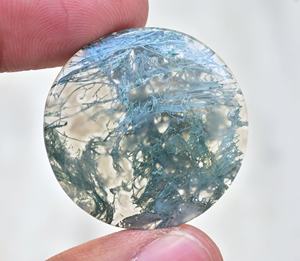 ¡Excelente! Cabujón de ágata musgo de diseño único, Ágata semipreciosa, Gema suelta - Product Image 5