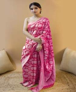 Propre fabrication lourde banarasi saree en soie avec chemisier Surat ethnicgarment textile tissus apparelgarment - Product Image 4
