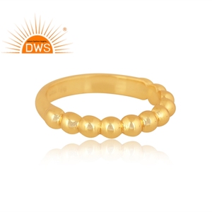 Último diseño hecho a mano 18K chapado en oro anillo de banda para mujer joyería de moda para mujer regalo para ella - Product Image 3