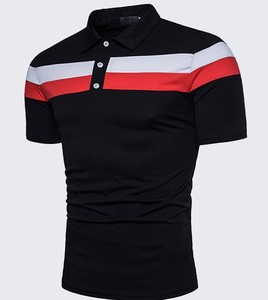 2020 exclusif à manches courtes pour hommes pour polo du Bangladesh 100% coton piqué multicolore à rayures horizontales tissu tricoté - Product Image 1
