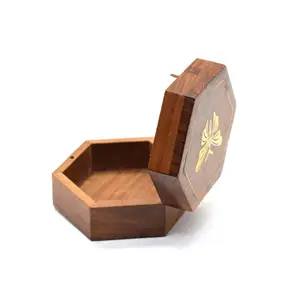 Messing Vlinder Inlay Houten Ring Buxus Ambachten Houten Kisten Muur Borden Houten Kisten Vrouwen Sieraden Organizer