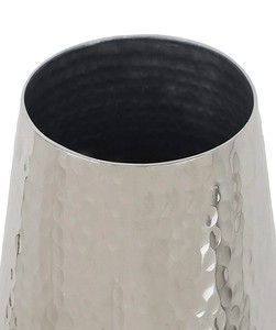 Florero decorativo de metal para el hogar, para vajilla, plantas de boda, jarrón, decoración, acabado plateado, diseño moderno, jarrones de flores de aluminio - Product Image 3