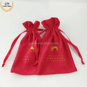 customized velvet Gift Jewelry Packaging printing textile product packaging pouches bags